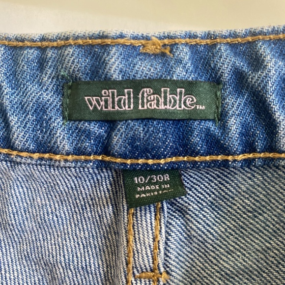 High Waisted Embroidered Wild Fable Denim Shirts Size 10 - Picture 6 of 7
